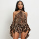 SC Print Off Shoulder Top Shorts 2 Piece Set GSZM-C26ST187