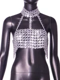 SC Hand-sewn Gemstone Halterneck Top GZYY-21330