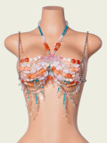 SC Colored Gemstone Halter Chain Tank Top GZYY-B25266