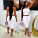 SC Solid Color Wrap Chest Top Two Piece Shorts Set MZ-26006
