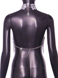 SC Hand-sewn Gemstone Halterneck Top GZYY-21330