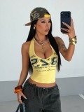 SC Letter Print Sleeveless Tank Top YWXS-K26L2412
