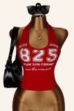 SC Letter Print Sleeveless Tank Top YWXS-K26L2412