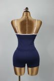 SC Print Contrast Color Sling Top Two Piece Shorts Set YWXS-K26L2168