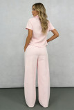 SC Solid Color Lapel Two Piece Pants Set SSNF-211523