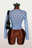 SC Long Sleeve Polka Dots Print Tops YWXS-K26L2419