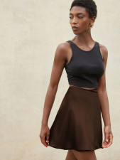 SC Solid Color Tie Up Skirt YWXS-K25L1883