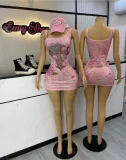 SC Tie Dye Hot Drill Vest Dress&Romper GNJF-Z7789