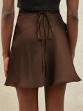 SC Solid Color Tie Up Skirt YWXS-K25L1883