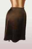 SC Solid Color Tie Up Skirt YWXS-K25L1883