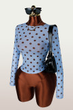 SC Long Sleeve Polka Dots Print Tops YWXS-K26L2419