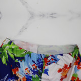 SC Print Halterneck Tie Up Romper GYLY-9669