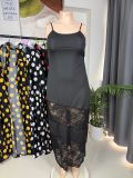 SC Plus Size Lace Patchwork Sling Maxi Dress GAWE-6760