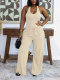 SC Solid Color Tank Top Wide Leg Pants Sport Suit HNIF-SY033