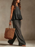 SC Casual Sleeveless Vest Two Piece Pants Set GWDS-260508