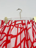 SC Plus Size Print Big Swing Half Body Skirt QMZF-2135