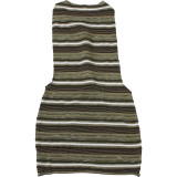 SC Hollow Out Backless Stripe Print Mini Dress GZJQ-K6D09122A