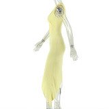 SC Sleeveless Ruched Irregular Long Dress GJYO-JD305578