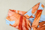 SC Sexy Color Block Backless Print Maxi Dress GJYO-JD305523
