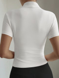 SC Short Sleeve Zipper T Shirts GSRX-828