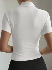 SC Short Sleeve Zipper T Shirts GSRX-828