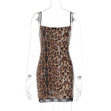 SC Leopard Print Sequin Mini Dress LJSF-D6521732X