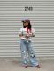 SC Plus Size Cat-Embroidered Multi-Pockets Jeans GYLN-6334