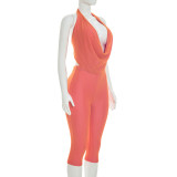 SC Sleeveless Backless Seventh Pants 2 Piece Set GDSF-Q26ST073