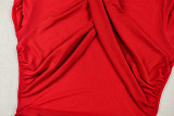 SC Ruched Solid Color Split Maxi Dress GJYO-JD305350