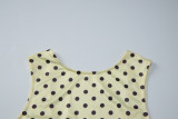 SC Polka Dot Print Backless Top Two Piece Pants Set LJSF-S6421503X