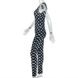 SC Sleeveless Polka Dot Print Sport Jumpsuit GJYO-JP006362