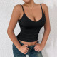SC Solid Color V Neck Sling Top YMYF-9529