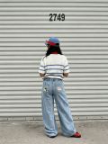 SC Plus Size Cat-Embroidered Multi-Pockets Jeans GYLN-6334