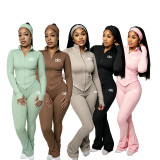 VIP1 Long Sleeve Letter Print Sport Suit FOSF-8868