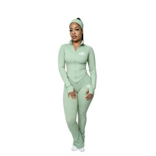 VIP1 Long Sleeve Letter Print Sport Suit FOSF-8868