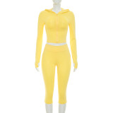 SC Long Sleeve Hooded Top Two Piece Pants Set GDSF-D26ST229