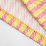 SC Stripe Halterneck Backless Top Seventh Pants Suit(With Headscarf) MXBF-C26ST206