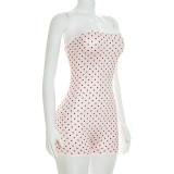 SC Polka Dot Print Skinny Romper GDSF-D26RP192