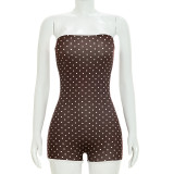 SC Polka Dot Print Skinny Romper GDSF-D26RP192