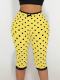 SC Polka Dot Print Lace Edge Fifth Pants GNJF-ZH8687