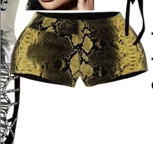 SC Snake-Print Low-Rise Shorts GNJF-19880