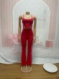 SC Sleeveless Sport Tank Tops Two Piece Pants Set SFY-871