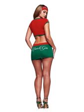 VIP1 Letter Print Crop Tops Culottes Two Piece Set GFCF-1497
