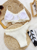 SC Solid Color Sling Two Piece Swimsuit CSYZ-D882KY