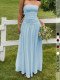 SC Solid Color Slim Tube Top Maxi Dress GSRX-SRX813