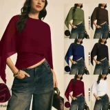 SC Solid Color Bat Sleeve Tops GSRX-759