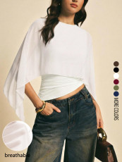 SC Solid Color Bat Sleeve Tops GSRX-759