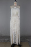 SC Knits Tassel Halterneck Backless Long Dress ZSD-0355