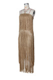SC Knits Tassel Halterneck Backless Long Dress ZSD-0355