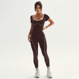 SC Running Sports Yoga Short Sleeves Jumpsuits  YWHQ-W25164